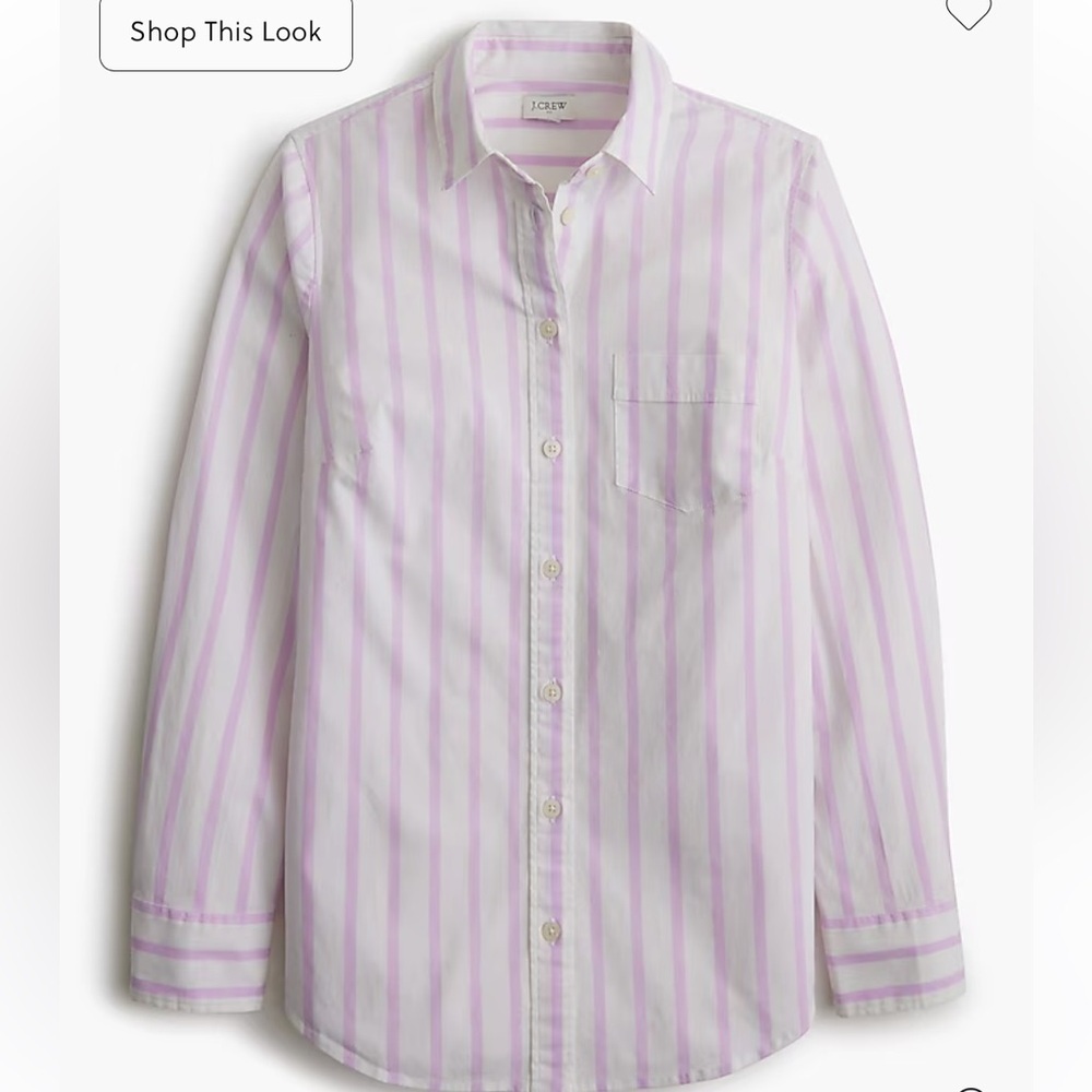 J Crew Lightweight cotton-blend shirt in signature fit size L petite new